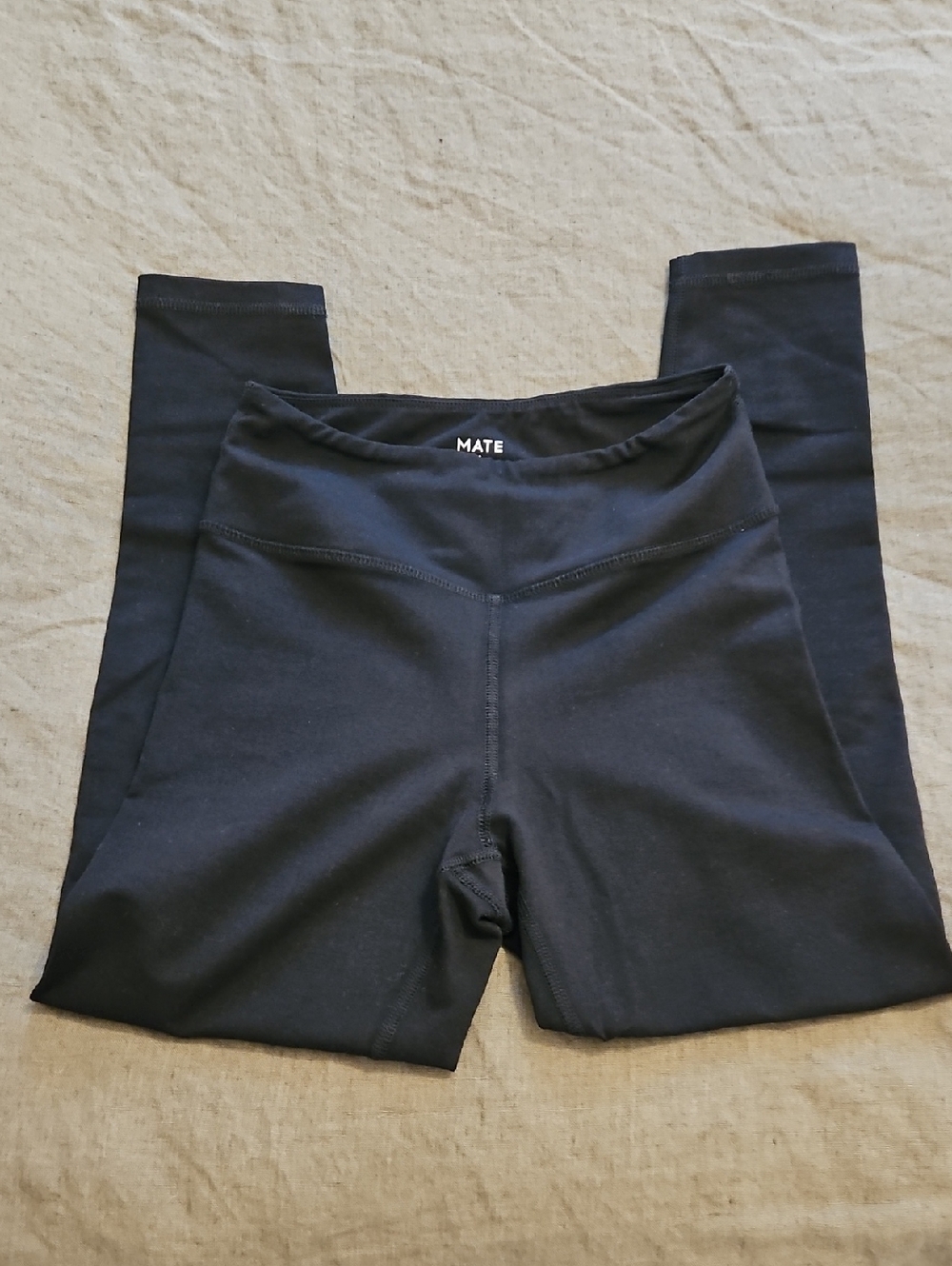 MATE the Label Organic Black Midi Stretch Leggings